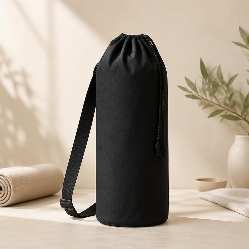 The black drawstring carry bag for the acupressure mat set